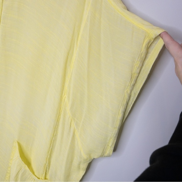 Anthropologie Saturday Sunday Size Small Kendra Neon Yellow Oversized Tunic - Picture 8 of 13